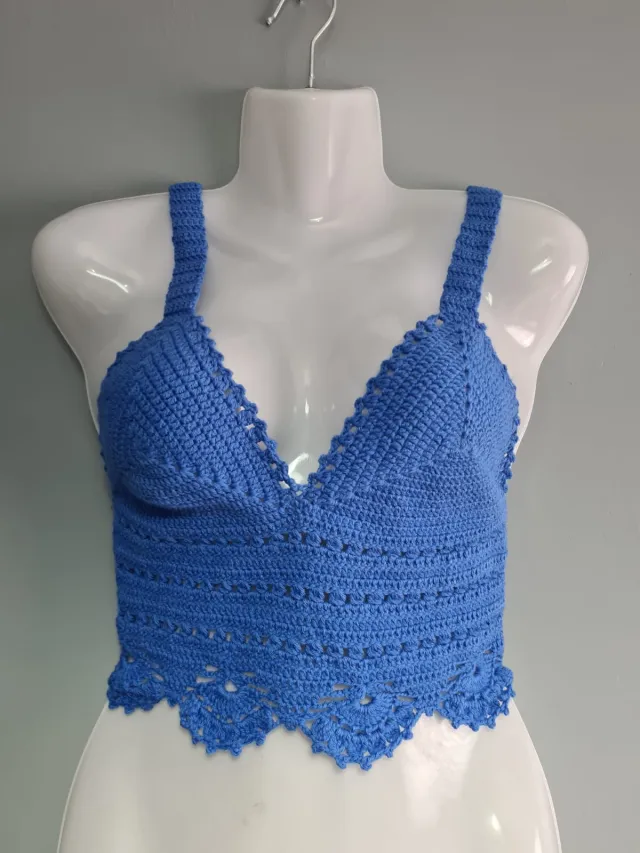 Crop Top Hilo Azul